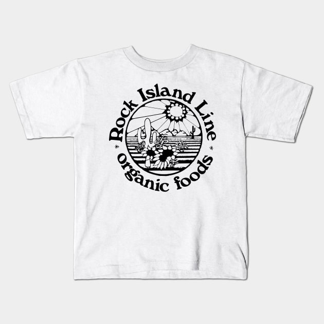 ROCK ISLAND LINE Kids T-Shirt by TheCosmicTradingPost